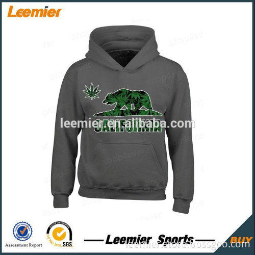 Cheap plain 100% polyester dark grey color hoodies